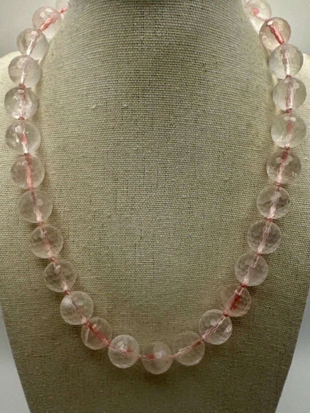 Michael Valitutti Rose Quartz Bead Necklace GORGEOUS Gems en Vogue II VHTF